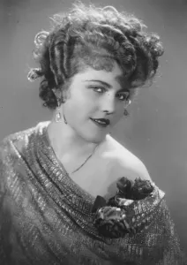 Winner of a novel hair dressing competition. Mlle Antoinette Graben, who carried