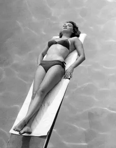 Vacation Prints: Woman sunbathing