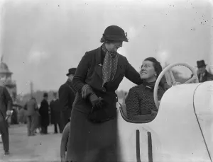 Motorsport From TopFoto Prints: Women beats men at first brookland. 14 March 1936