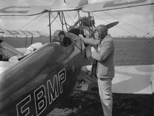More women learning to fly. London pupils who show skill and coolness. Several