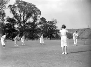 Women Vs Men Cricket in Farningham, Kent. 1934