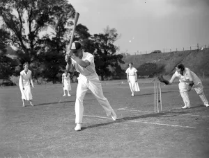 Women Vs Men Cricket in Farningham, Kent. 1934