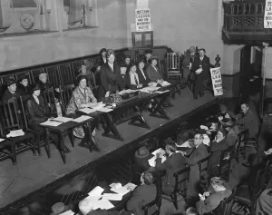 Suffragettes Prints: Womens Parliament at Memorial Hall Miss Mary Macarthur addressing the meeting 21