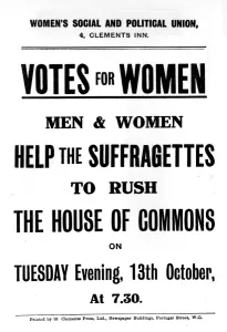 Womens Social and Political Union Votes for Women Help the Suffragettes to rush