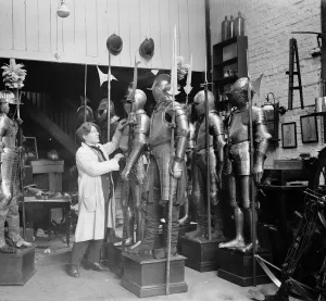 Wonderful suits of armour for the British Empire exhibition. Mr Hal Furmage