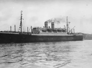 Wonders of a new liner. The new Hamburg American liner, New York, starting