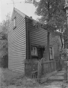 Wood Prints: A wooden cottages in Chislehurst, Kent. 1939