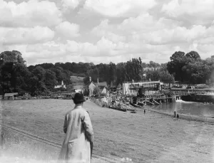 Work being done on the Allington lock on the Medway River at Allington, Kent