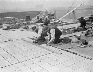 Workers from Val De Travers Asphalt Limited