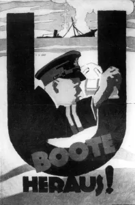 Ww2 Wwii World War Two Prints: A World War II German poster: The U-boat are out