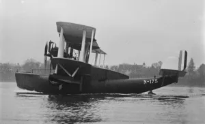 Worlds first twin engined boat amphibian built for Air Ministry to carry 14 passengers