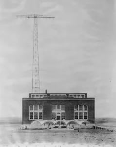 Worlds greatest wireless station opened at Rocky Point. Near Port Jefferson New