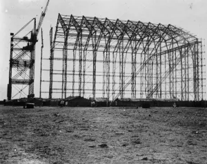 Worlds largest airship shed. The worlds largest airship shed is underconstruction