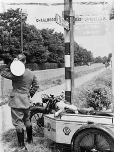 Road Sign Prints: Wot, No traffic?. This a Road Scout was puzzled to discover the main London to