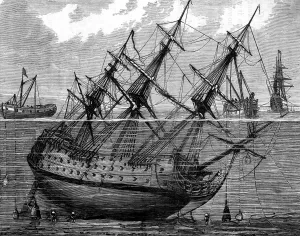 Wreck of the Royal George Spithead 1782