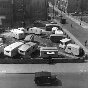 Living Conditions Prints: Five years after on Londons blitzed sites - Putting a bombed site to commercial use