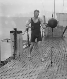 Young Ahearn training at Brighton