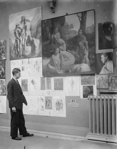 Artist Prints: Youngest art student to win the Rome Scholarship. A remarkable mural painting. Mr