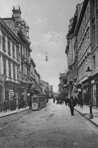 Yugoslavia. Zagreb ( Agram ) Ilica street. January 1929